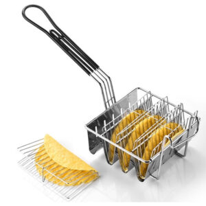 Stainless steel taco fryer basket